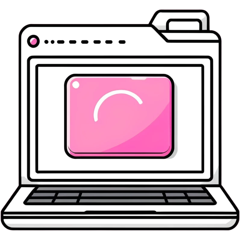 Pink Web browser emoji