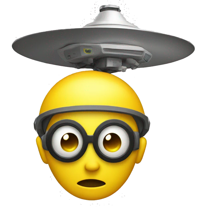 yellow smiley with radar on its head emoji