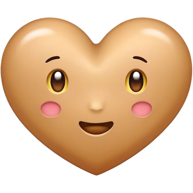 Tan heart emoji