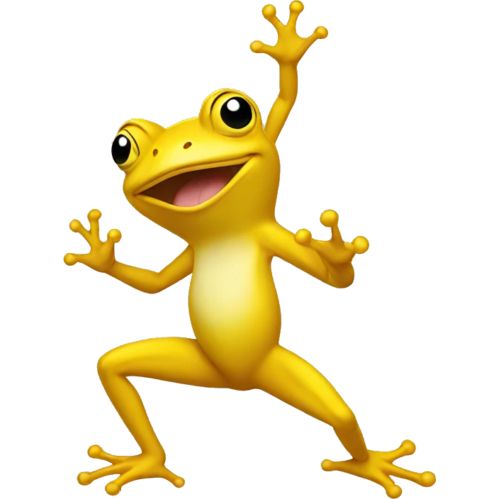 yellow frog movement emoj emoji