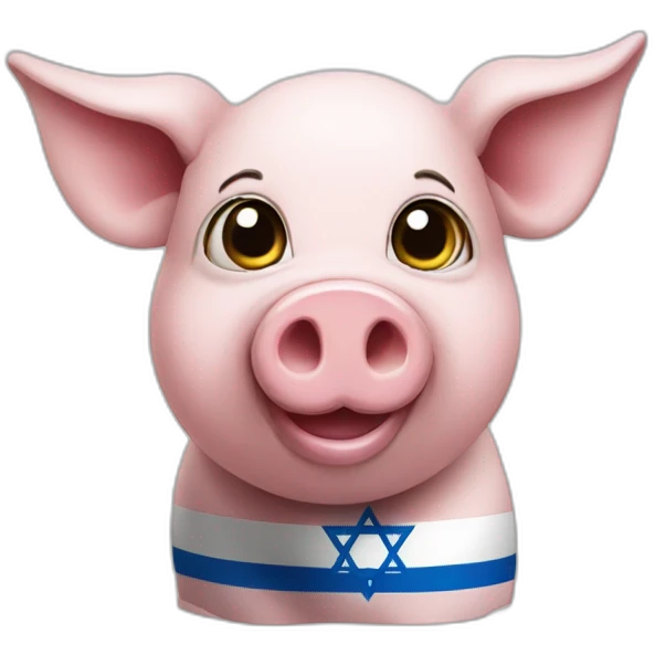 Pig with israeli flag emoji