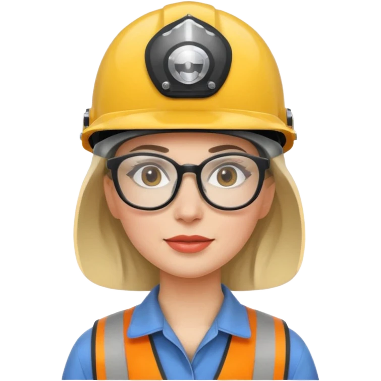 woman wearing helmet and glasses emoji
