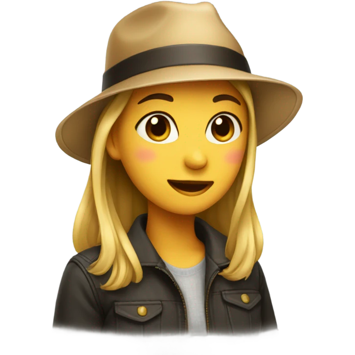 girl with hat emoji