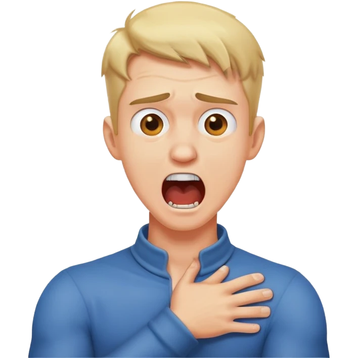arms crossed holding neck screaming guy emoji