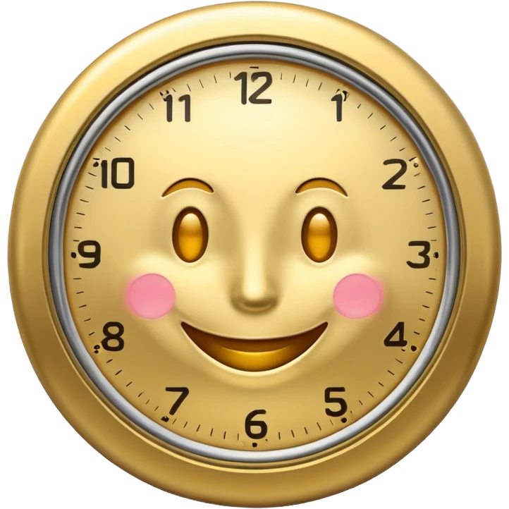 Smiling clock it emoji