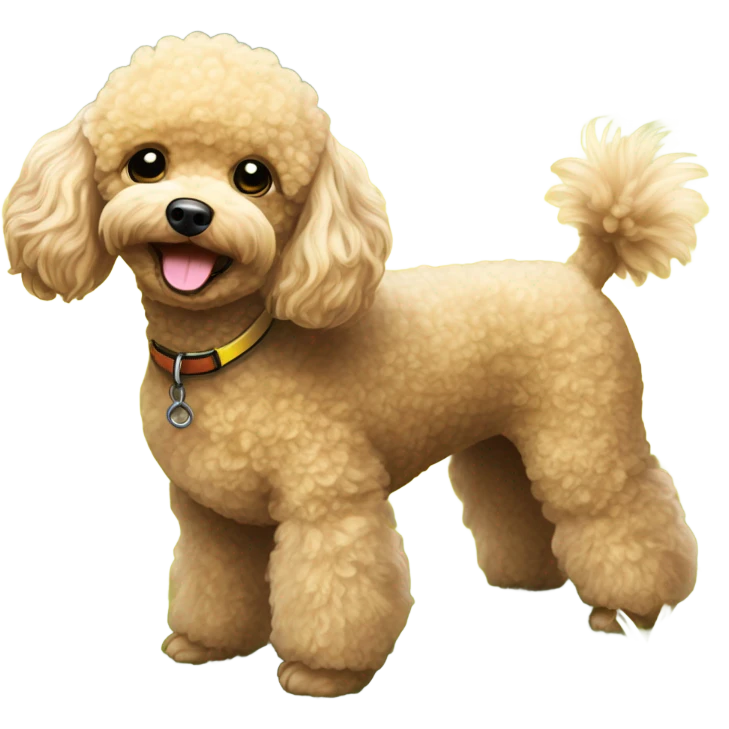 Golden toy poodle hunting emoji