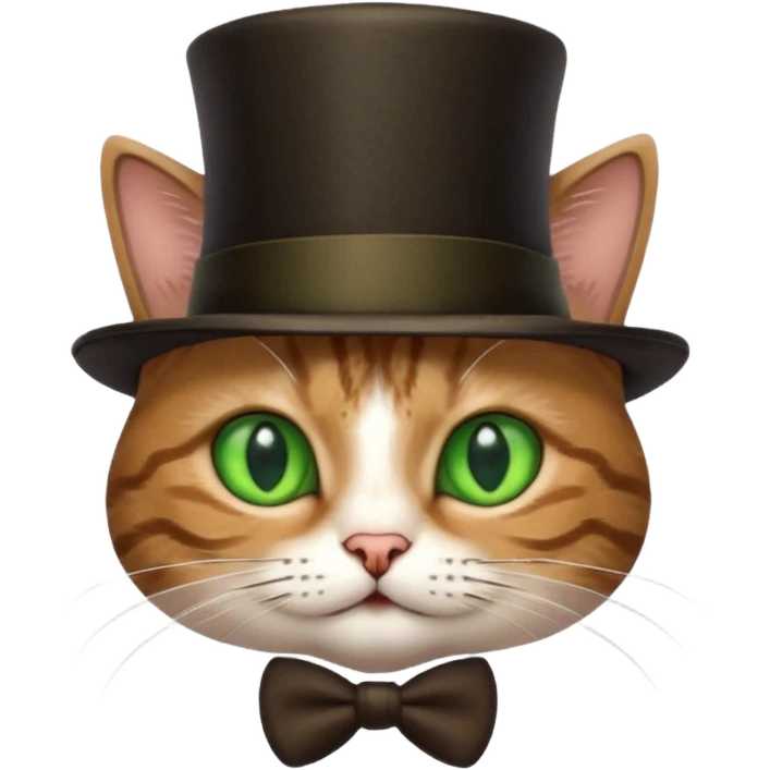 cat wearing a tophat emoji