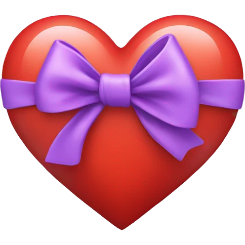Heart with bow emoji