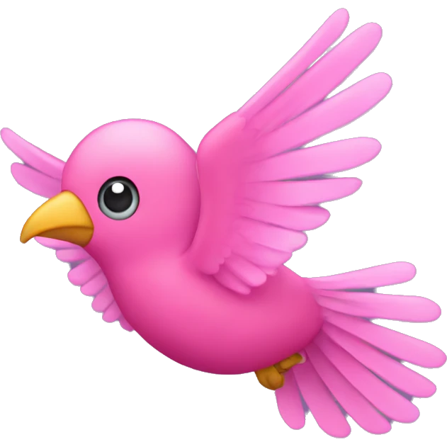 pink colobri flying bird emoji