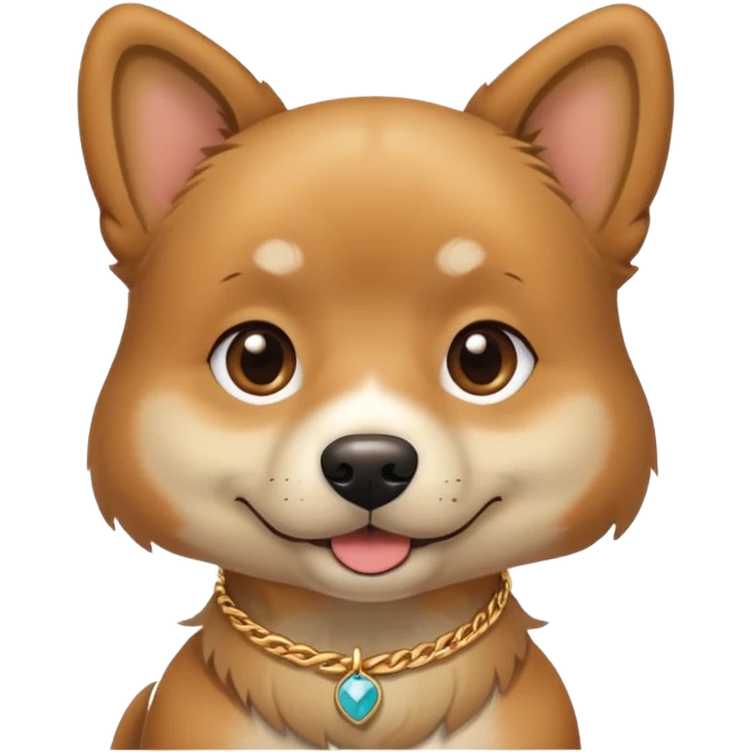Dog wearing a necklace emoji