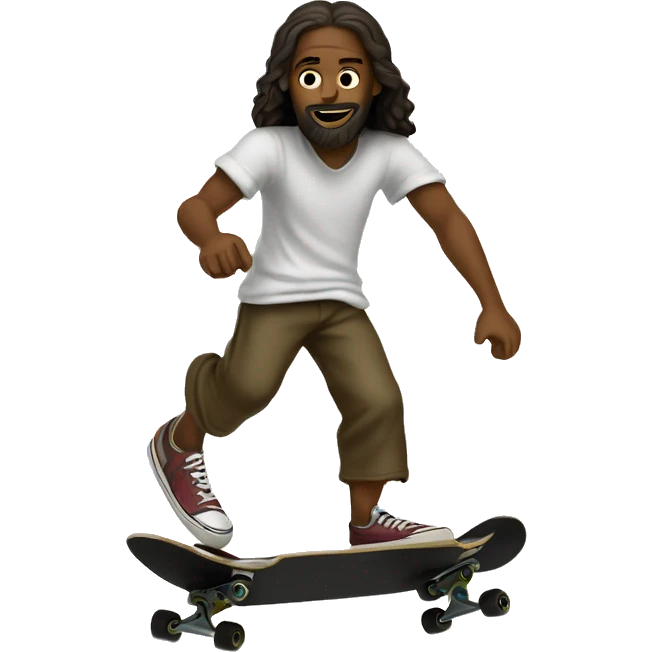 Black Jesus on a skateboarding! emoji