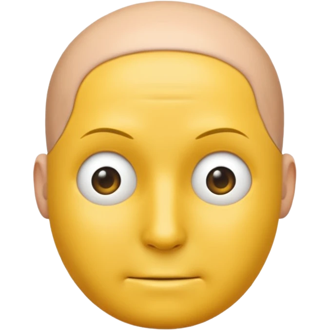 an emoji with no face bald emoji