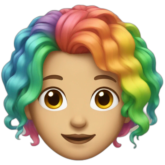 rainbow hair emoji