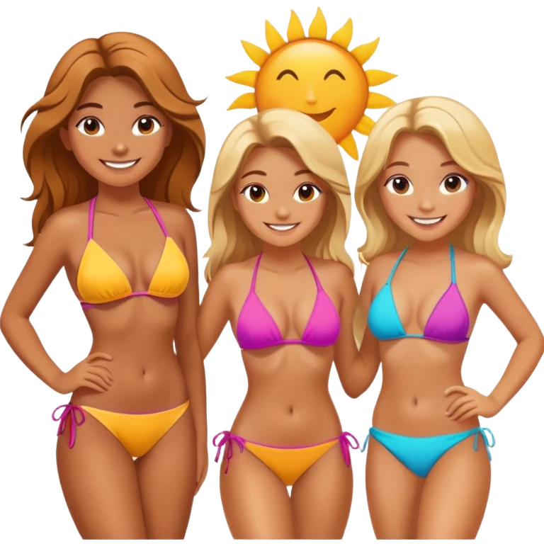 Beach girls  emoji