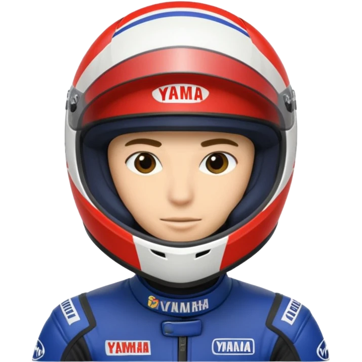 yamaha motorcycle racer with full face helmet emoji