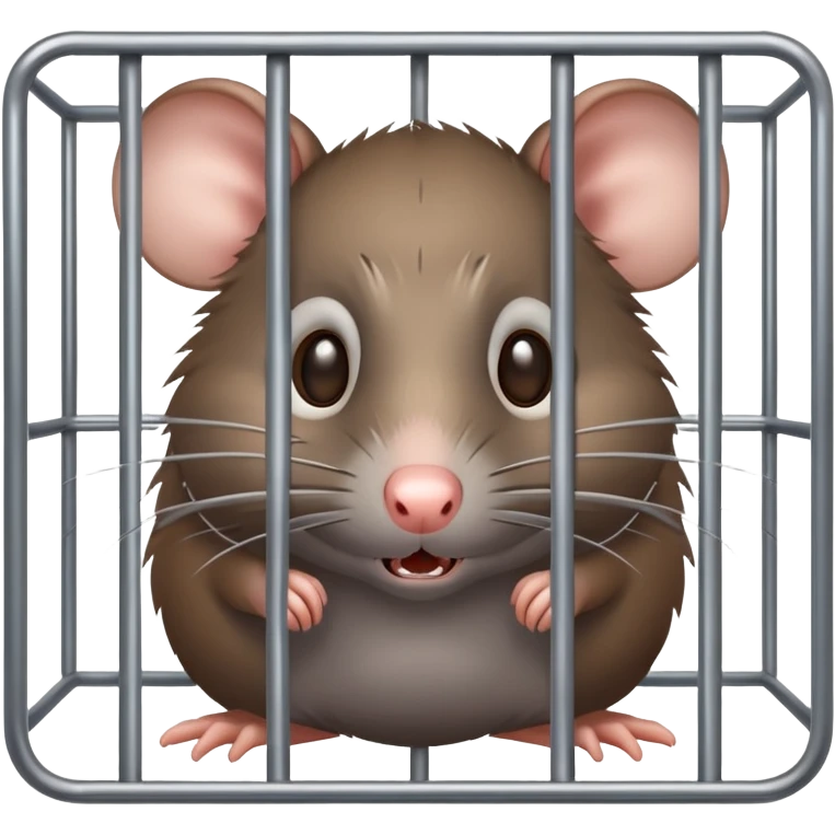 Rat stuck in a cage  emoji