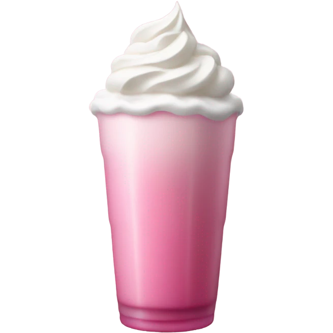 Pink drink with whipped cream emoji