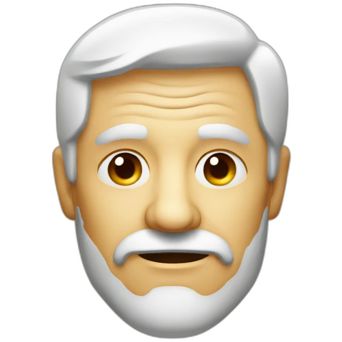 Face Old Man whith Black glass emoji