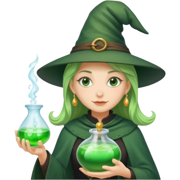 green witch cooking potion emoji
