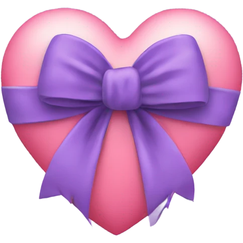 heart with bow wrapped on it emoji