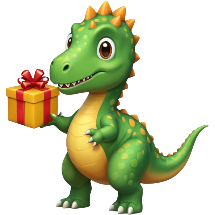 Dinasour present  emoji