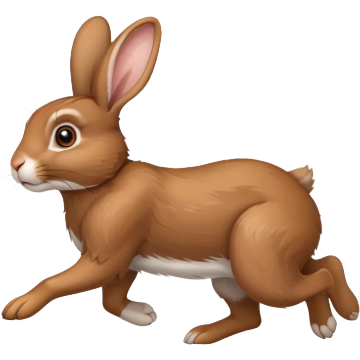 High resolution of a running rabbit emoji