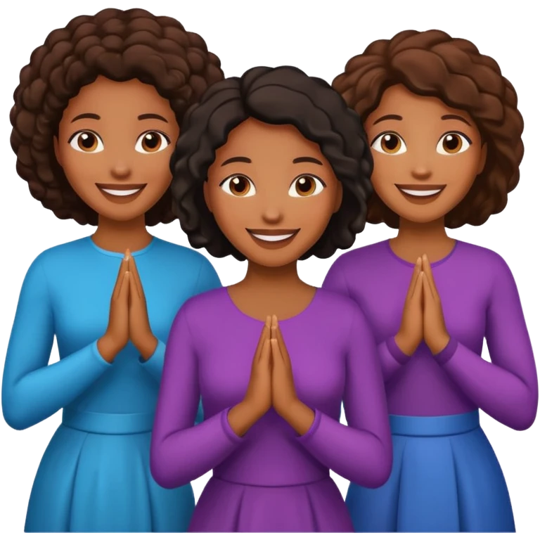 Beautiful Christian black women praising God emoji