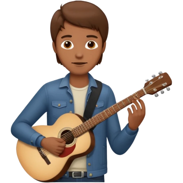 man holding guitar emoji