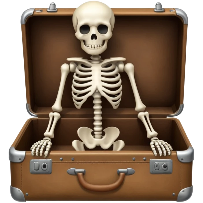 Skeleton in a suitcase emoji