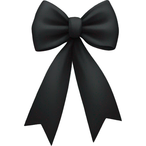 Black bow emoji