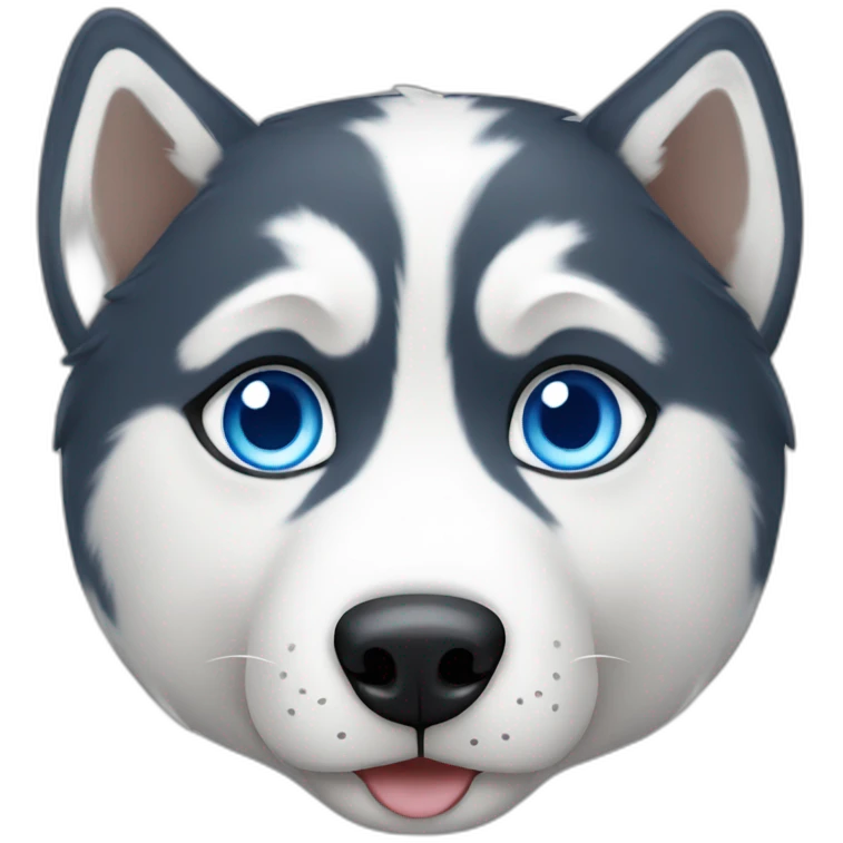 husky with blue eyes emoji