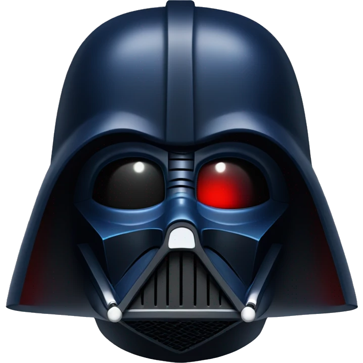Darth Vader with a blue and red lighting on each side of his helmet emoji