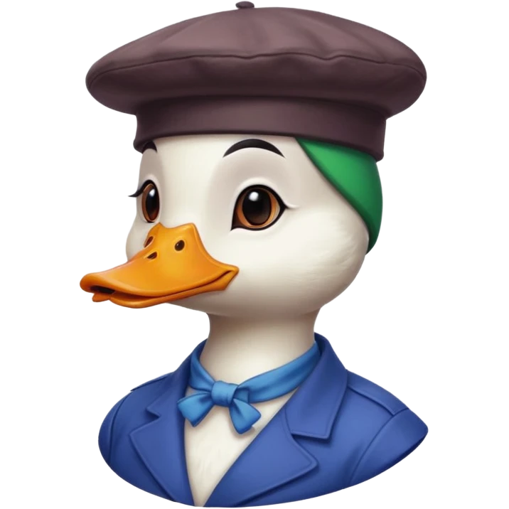 pato artista blanco emoji