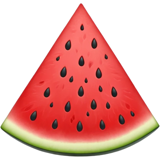 Cartoon Watermelon triangle one slice small seet emoji