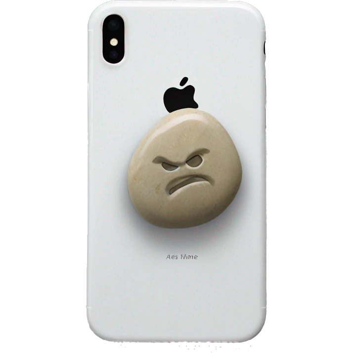 natural stone phone grip emoji