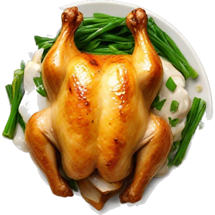 Roasted chicken with garlic sauce emoji