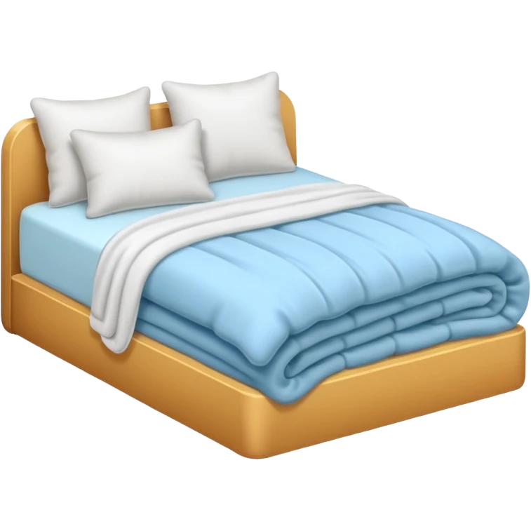 bed with pillow and blanket emoji
