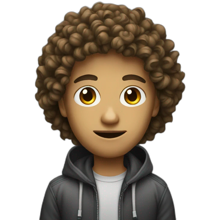 Curly hacker emoji