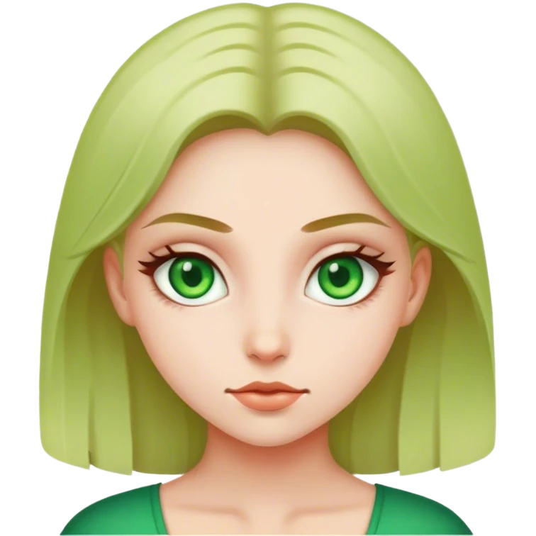 Green eyes girl emoji