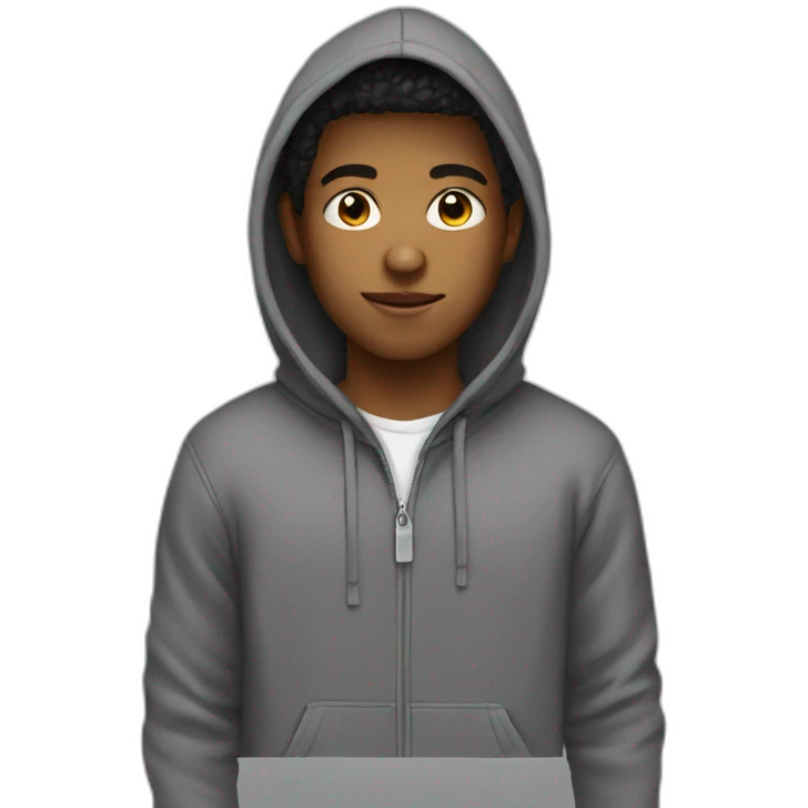 boy in hoodie emoji