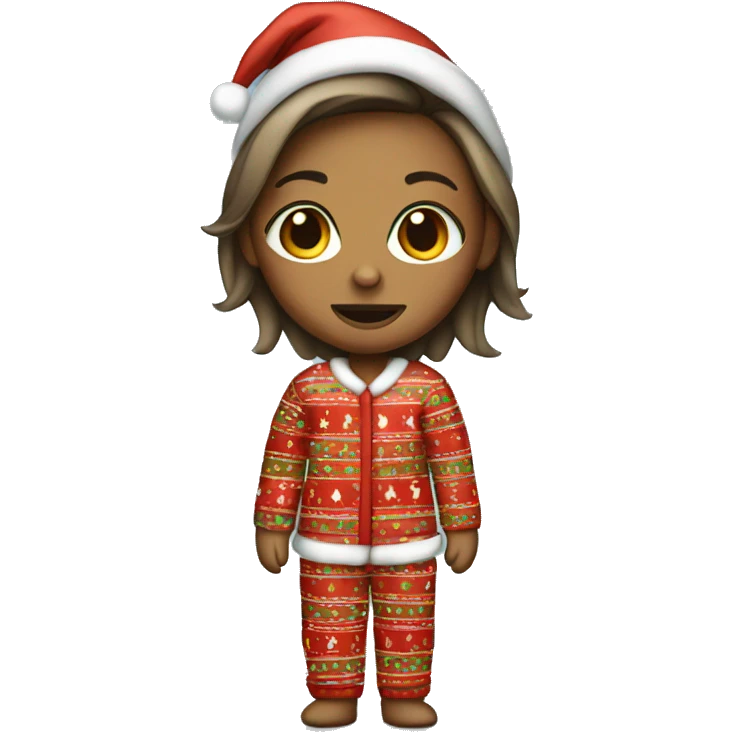 girl in christmas pajamas emoji