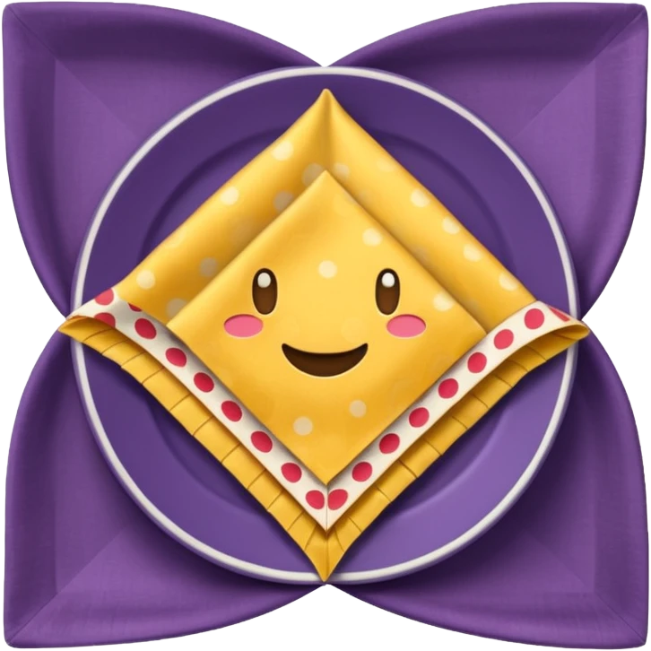 flapped patterned napkin emoji