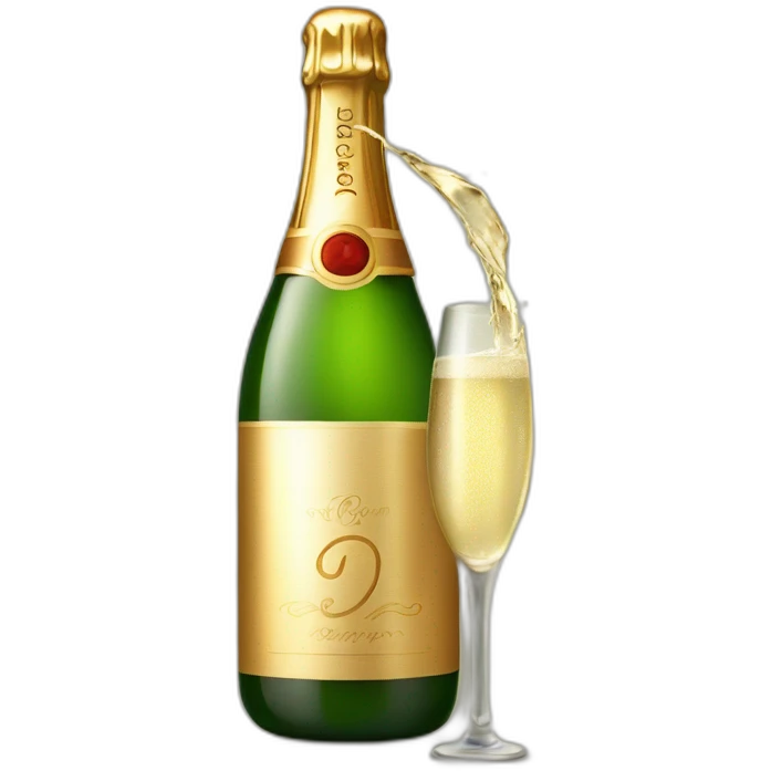 champagne Bottle with Popping Cork emoji