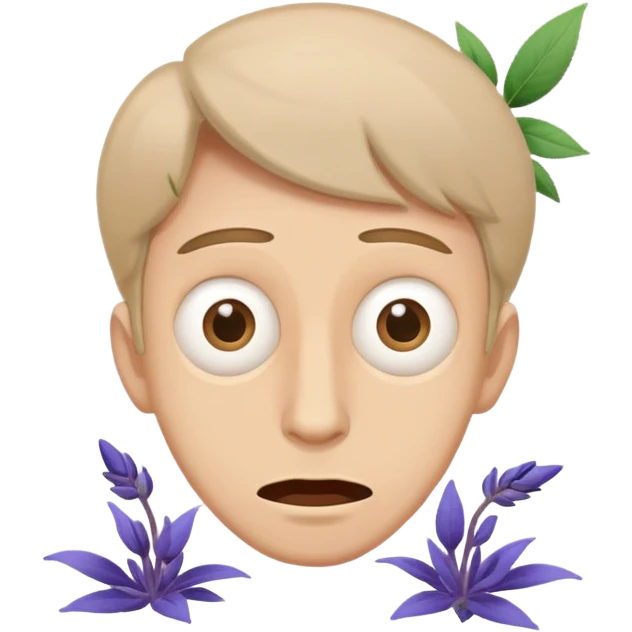 A man tripping on salvia emoji