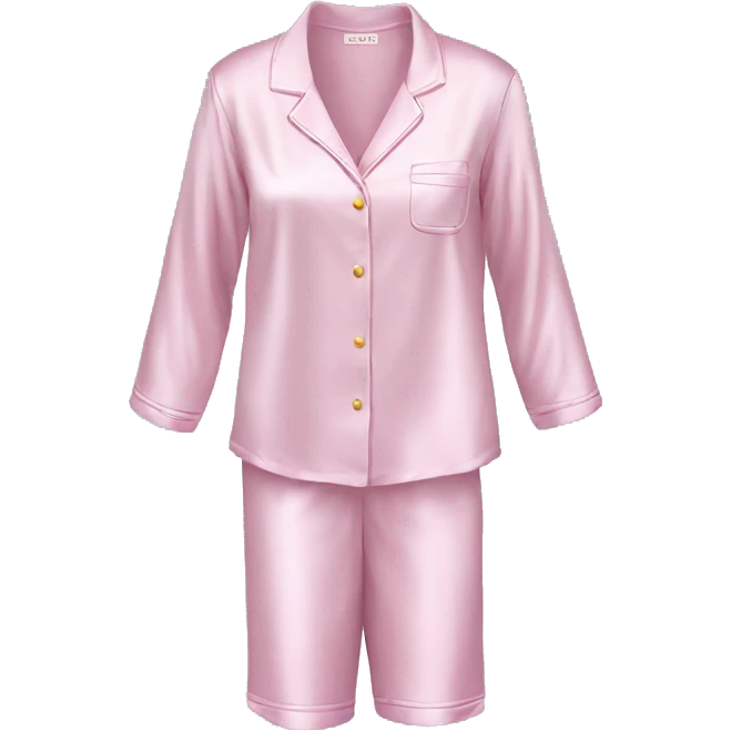 Silk light pink pjs emoji