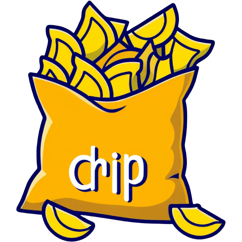 bag of ridged potato chips spilling out emoji