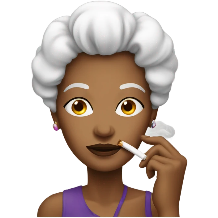 Woman smokin emoji