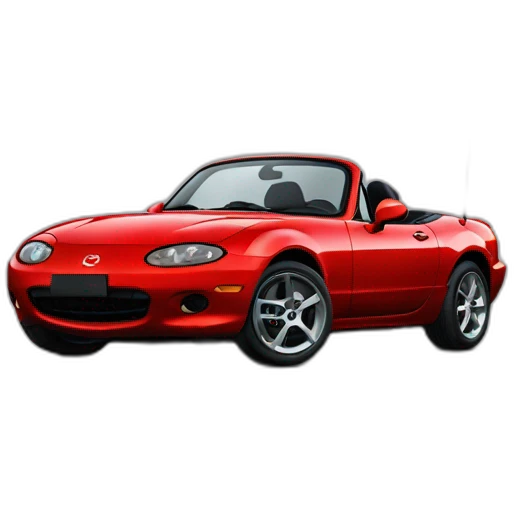 Mazda Miata MX5 90's red emoji
