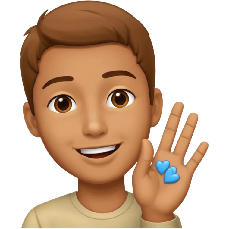 i want dudu to send a kiss with his left hand emoji