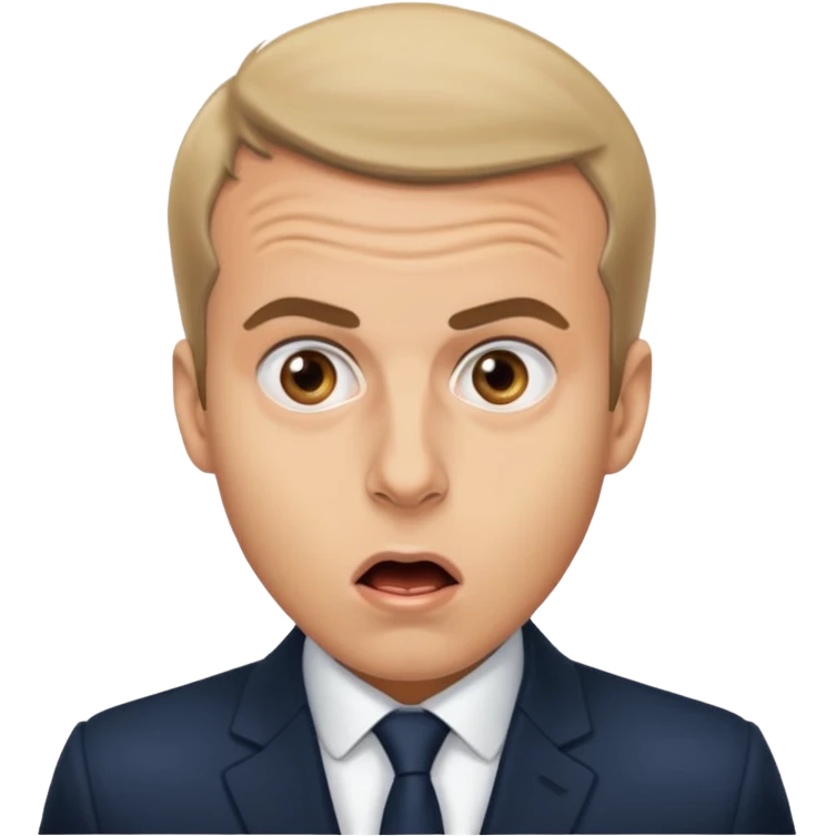 Emanuel macron choqué emoji